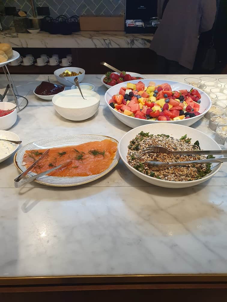 Qantas London Lounge Food and Nutrition Review (Breakfast) (Updated 2024) - Qantas London Lounge Smoked Salmon Qantas London Lounge