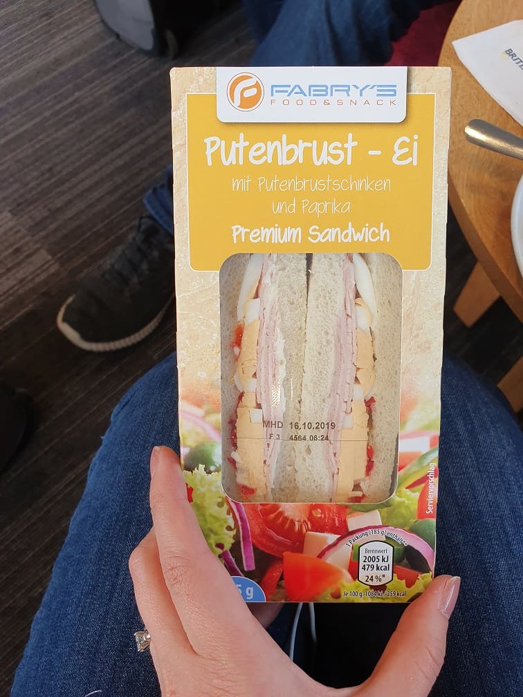 My sandwich choice to try! - Nutrition Review: British Airways Lounge Berlin Tegel