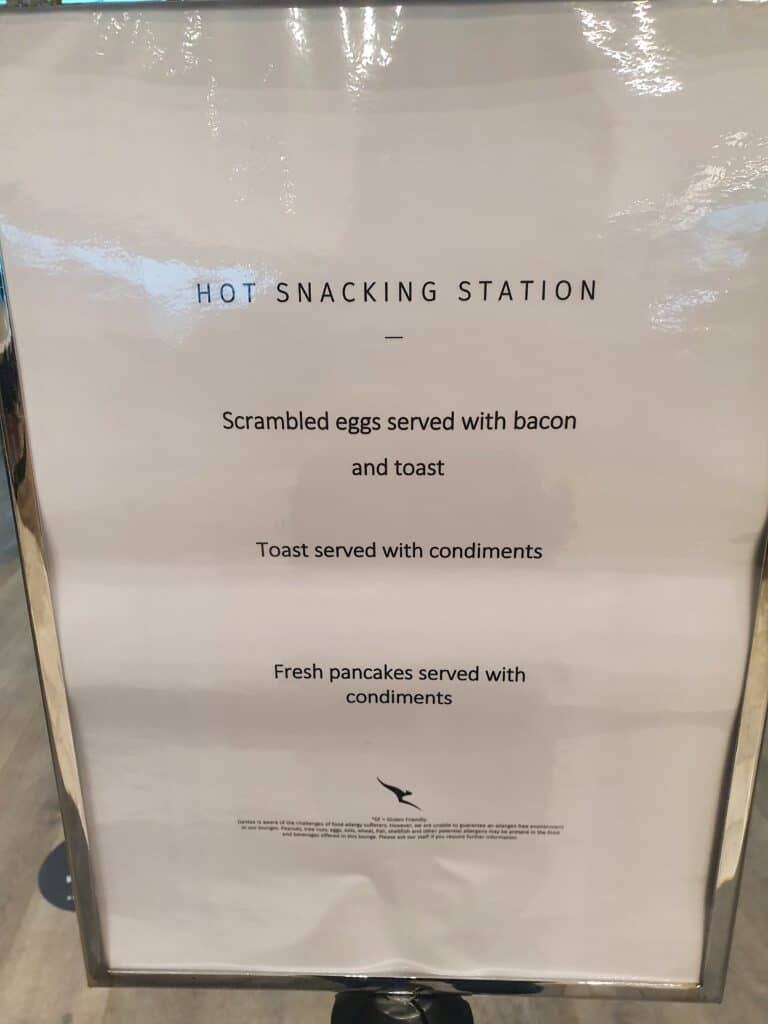 Breakfast Qantas Business Class Lounge Melbourne