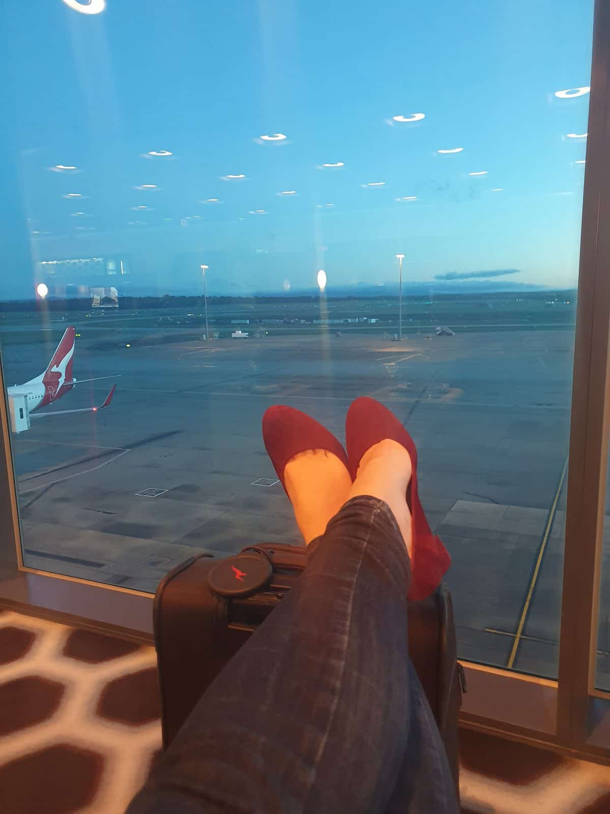 Travel nutrition in an airport lounge