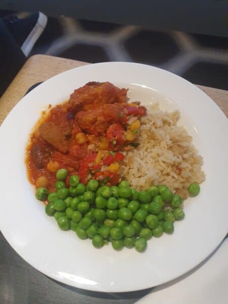 Paprika and garlic chicken n Qantas International First Lounge Sydney