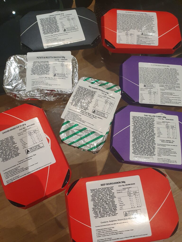 Airline meals at home