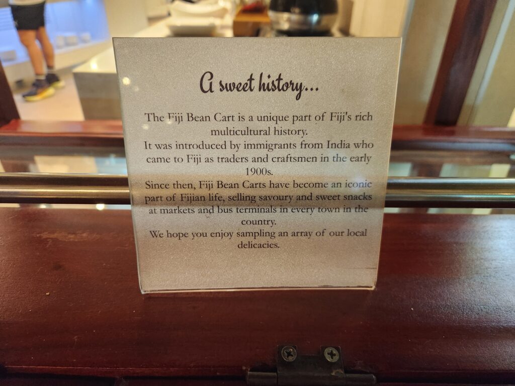 Fijian bean cart Fiji Airways Premier lounge 2025