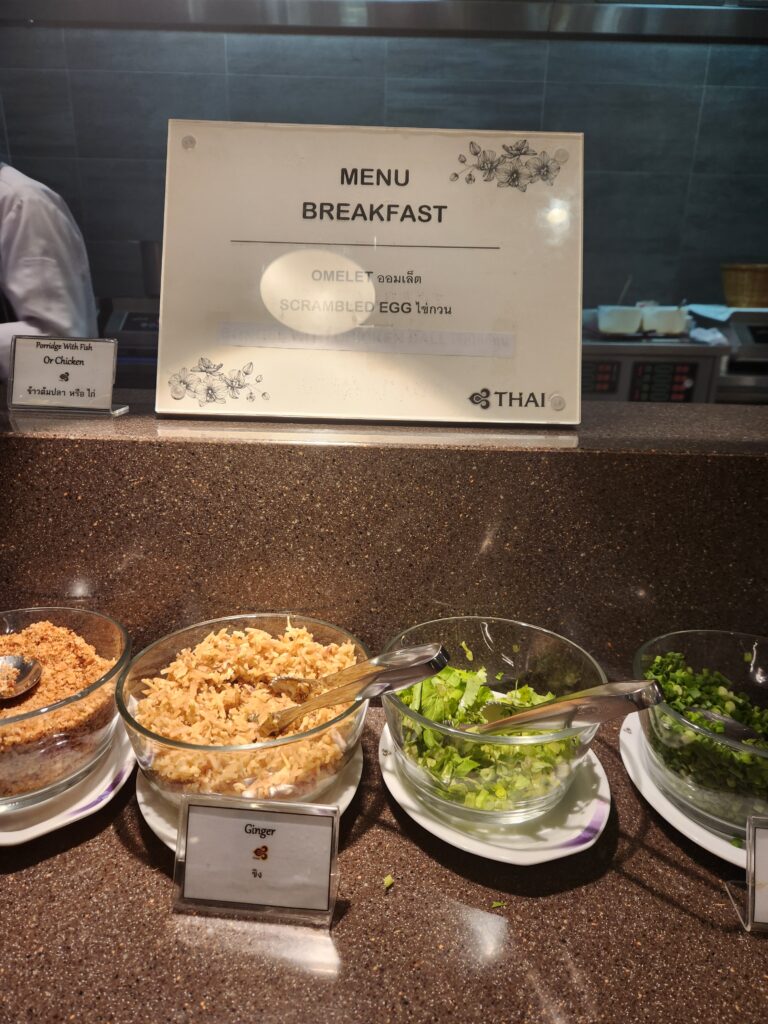 Thai Airways Business Class Lounge Bangkok Airport -Royal Orchid Prestige Lounge Food and Nutrition Review (breakfast) - Thai Airways Business Class lounge