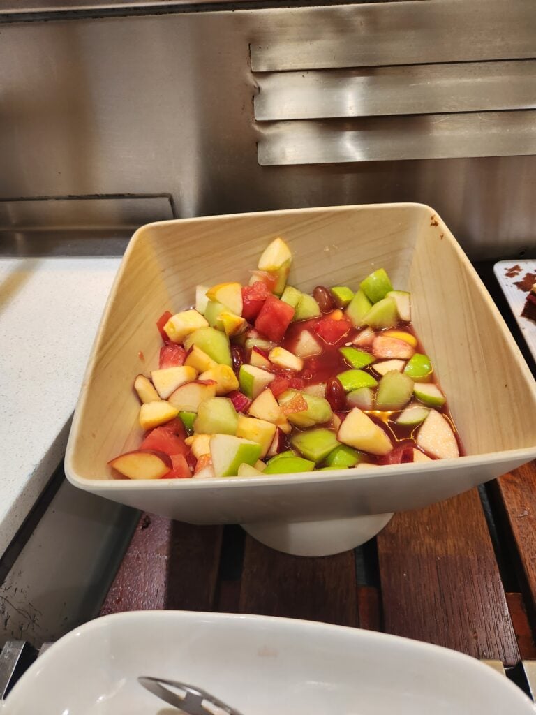 Marhaba Lounge Melbourne Food and Nutrition Review - Marhaba Lounge Melbourne food Chopped fruit salad Marhaba lounge melbourne