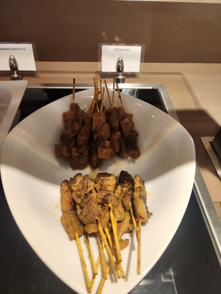 Chicken satay skewers 