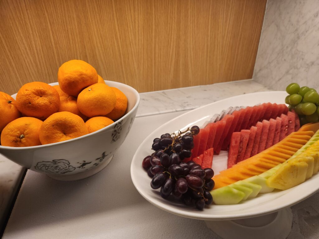 Qantas First Lounge Singapore Food and Nutrition Review (updated 2026) - Qantas First Lounge Singapore Food Qantas First Class Singapore fruit
