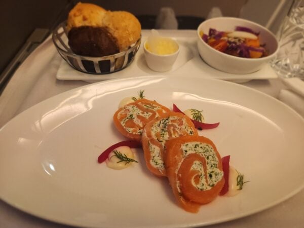 Plane Food Reviews - Plane Food Reviews Smoked trout romulade