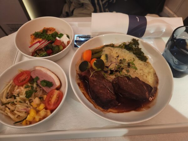 Plane Food Reviews - Plane Food Reviews Finnair business class beef cheeks
