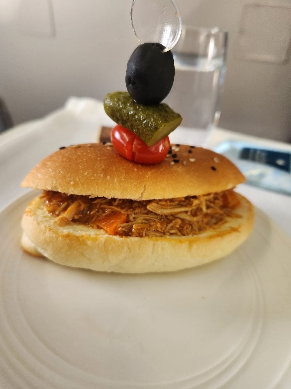 Chicken roll Malaysia Airlines Business class food short haul