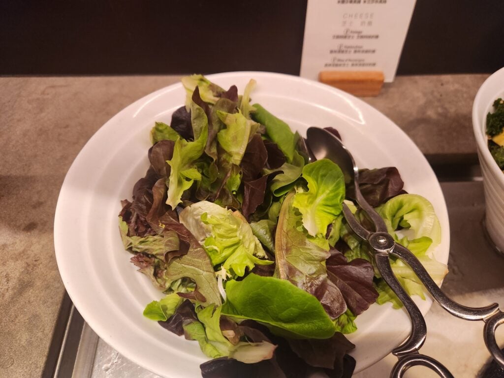 Cathay Pacific The Deck Lounge Food and Nutrition Review - Hong Kong - The Deck Lounge food Mixed leave salad