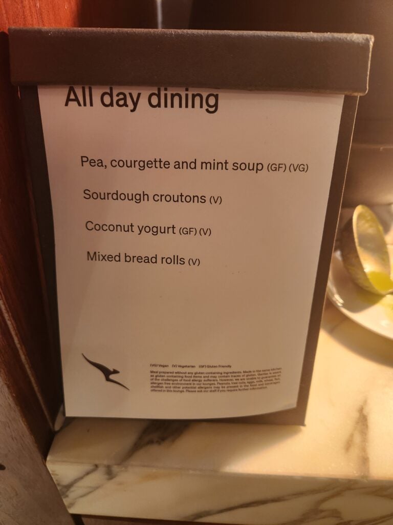 Qantas London Lounge Food and Nutrition Review - Qantas London Lounge Food Qantas London Lounge Food and Nutrition Review - Qantas London Lounge Food